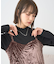 ラメテレコハイネックプルオーバー