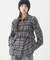 SET2点チェック柄シャーリングビスチェ＋シャツ