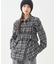 SET2点チェック柄シャーリングビスチェ＋シャツ