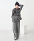 SET2点チェック柄シャーリングビスチェ＋シャツ