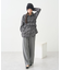 SET2点チェック柄シャーリングビスチェ＋シャツ