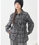 SET2点チェック柄シャーリングビスチェ＋シャツ