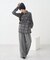 SET2点チェック柄シャーリングビスチェ＋シャツ