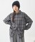 SET2点チェック柄シャーリングビスチェ＋シャツ