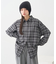 SET2点チェック柄シャーリングビスチェ＋シャツ