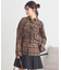 SET2点チェック柄シャーリングビスチェ＋シャツ