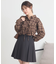 SET2点チェック柄シャーリングビスチェ＋シャツ