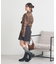 SET2点チェック柄シャーリングビスチェ＋シャツ