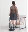 SET2点チェック柄シャーリングビスチェ＋シャツ