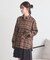 SET2点チェック柄シャーリングビスチェ＋シャツ