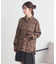 SET2点チェック柄シャーリングビスチェ＋シャツ