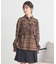 SET2点チェック柄シャーリングビスチェ＋シャツ