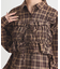 SET2点チェック柄シャーリングビスチェ＋シャツ