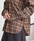 SET2点チェック柄シャーリングビスチェ＋シャツ