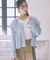 ラッフルカラーカットブラウス