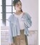 ラッフルカラーカットブラウス