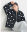 ダブルジップドットカーディガン