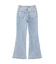 切り替えフレアデニムパンツ