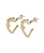 メタリックハートフープピアス