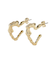 メタリックハートフープピアス