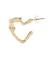 メタリックハートフープピアス