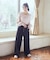 【WEB限定】フロントZIPバックレースアップデニム
