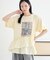 異素材ドッキンググラフィックTシャツ