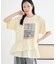 異素材ドッキンググラフィックTシャツ