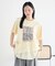 異素材ドッキンググラフィックTシャツ