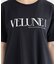 裾レースロゴプリントTシャツ