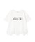 裾レースロゴプリントTシャツ