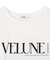 裾レースロゴプリントTシャツ