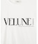 裾レースロゴプリントTシャツ