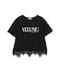 裾レースロゴプリントTシャツ
