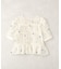 【前後2WAY】フラワー刺繍シャーリングブラウス