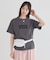 フロッキープリントTシャツ