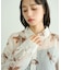 花柄シアーシャツ