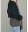 フロントジップビックカラーニットブルゾン