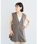 麻調ミディ丈ZIPベスト