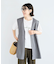 麻調ミディ丈ZIPベスト