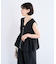 麻調ペプラムzipベスト