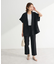 きれいシルエット麻調パンツ(テーパード)
