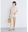 きれいシルエット麻調パンツ(テーパード)