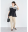 きれいシルエット麻調パンツ(テーパード)