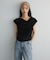 ドレープオフショルフレンチ袖Tシャツ