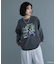 VILLAINS/ピグメントプリント長袖Tシャツ
