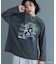 VILLAINS/ピグメントプリント長袖Tシャツ
