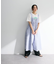 多段フェミニンロゴボックスTシャツ