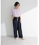 接触冷感ウエストレイヤードツイルパンツ