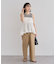 接触冷感ウエストレイヤードツイルパンツ